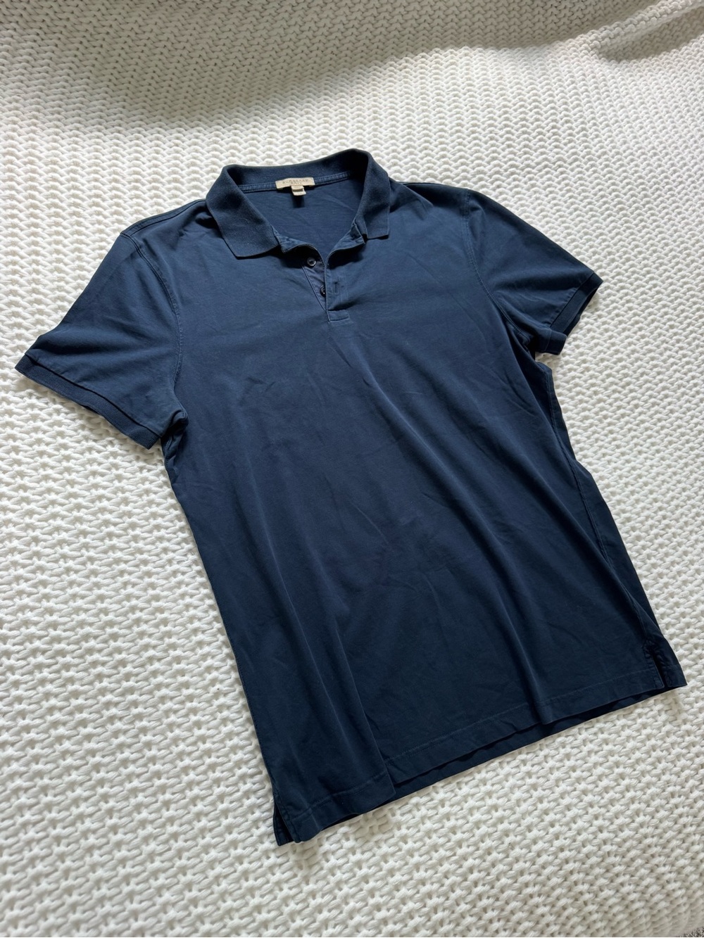 Burberry Deep Navy Short Sleeve Polo